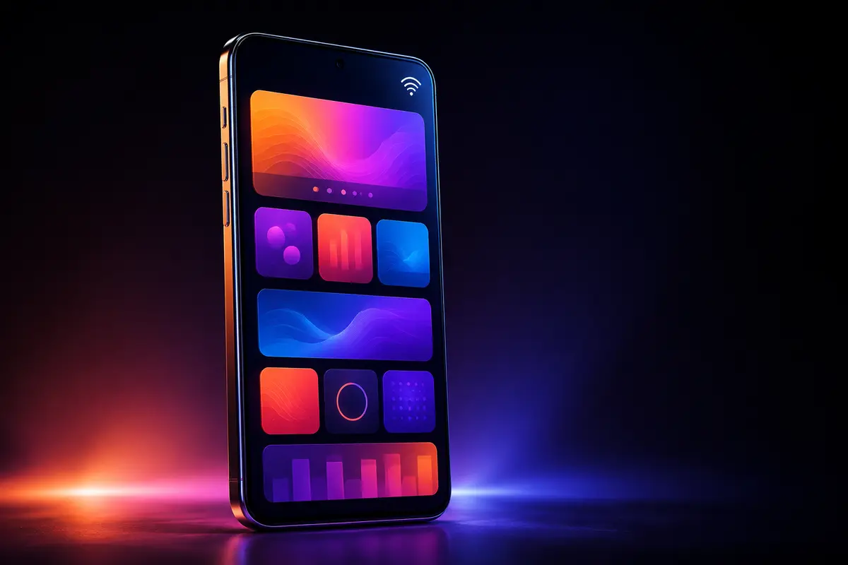 UniTV no celular com interface de entretenimento